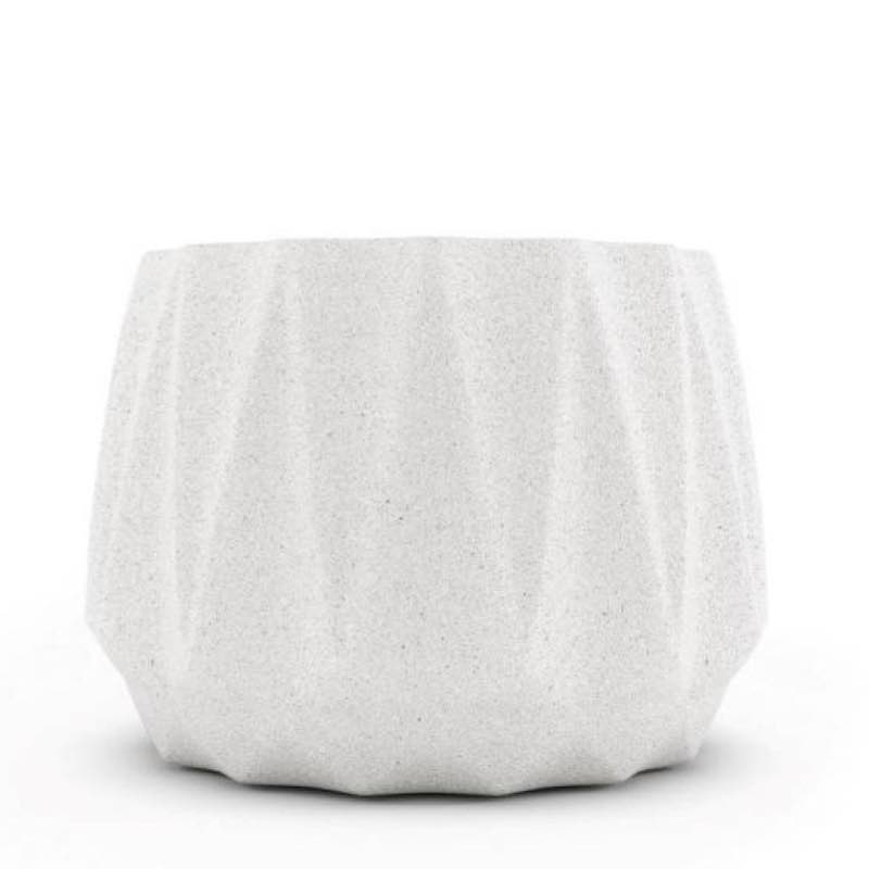 Arto Mid-Mod Tabletop Concrete Planter - White